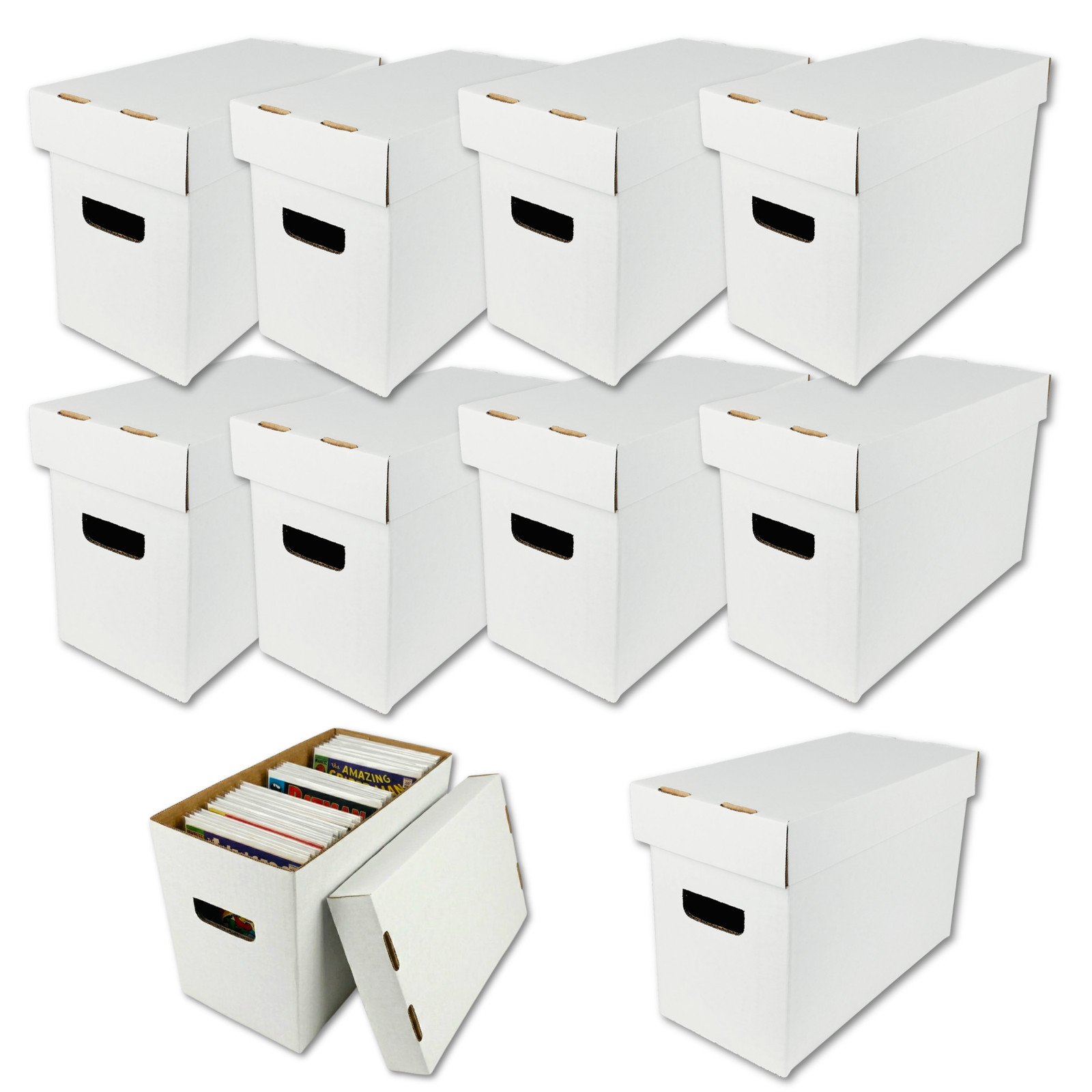 10 Short Comic Storage Boxes NEW Cardboard Max Pro Quality Archival Storage Box