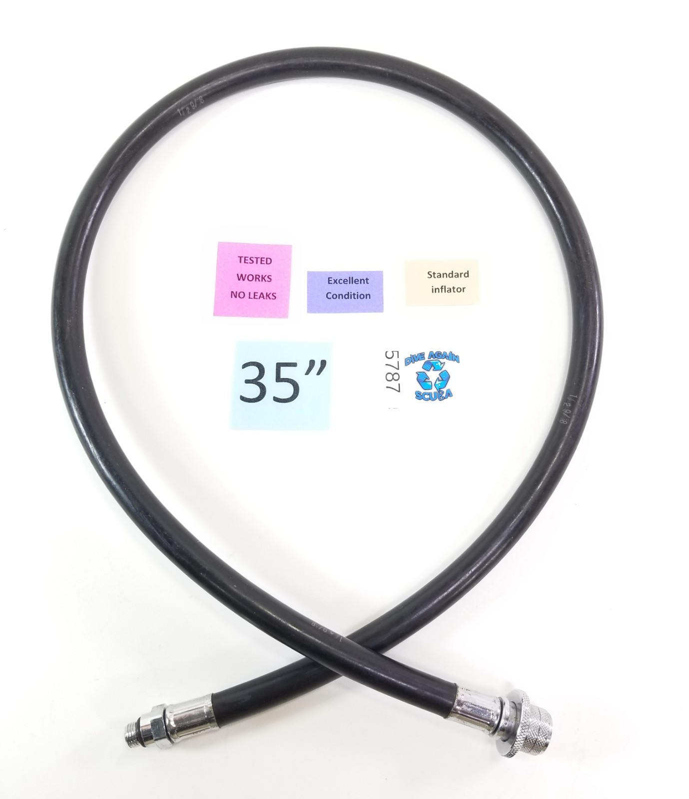 Standard Easy Release Dry Suit or BC BCD Inflator Hose 35" Scuba Dive