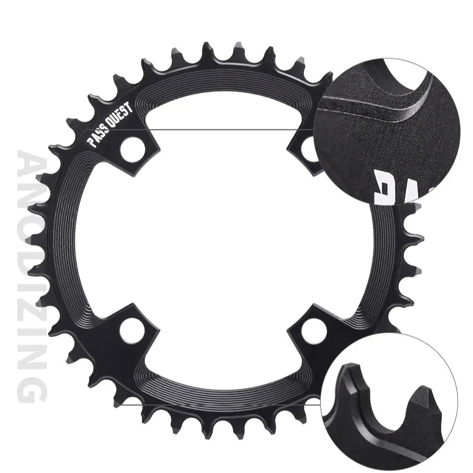 Round Chainwheel for Mountain Bike 12 Speed 104mm BCD 32-48T Tooth Height 8.5mm