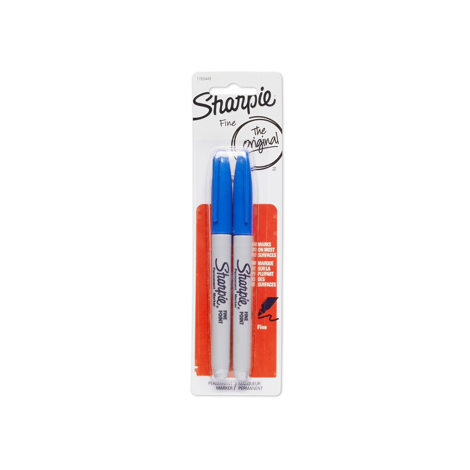 Sharpie Fine Point Permanent Markers 2 Pack Blue Quick Drying Non Toxic Ink