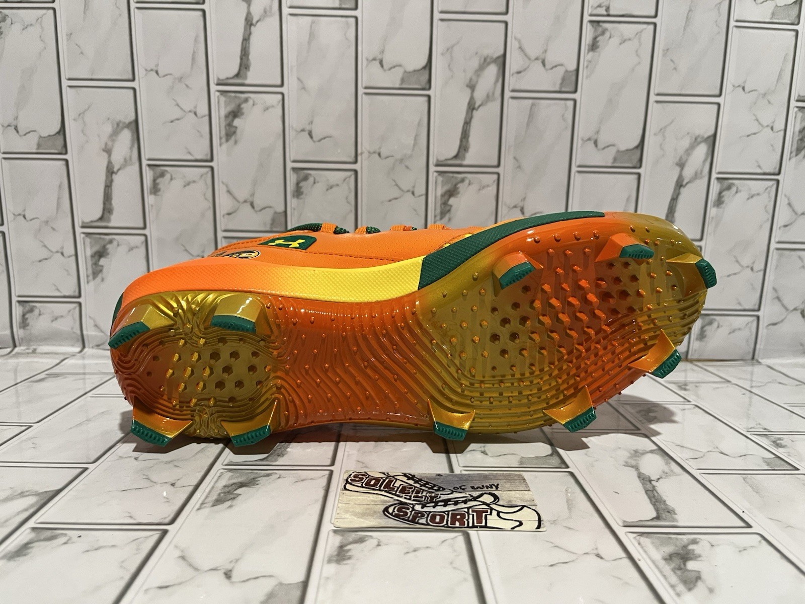 New UA Bryce Harper 9 Pro Juice Baseball Cleats Shoes Orange Mens 3028410-800