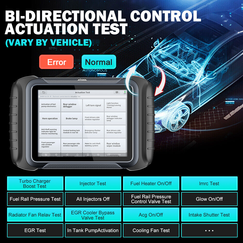 XTOOL D8W WIFI All System Diagnostic OBD2 Scanner 38+ Services Topology Mapping
