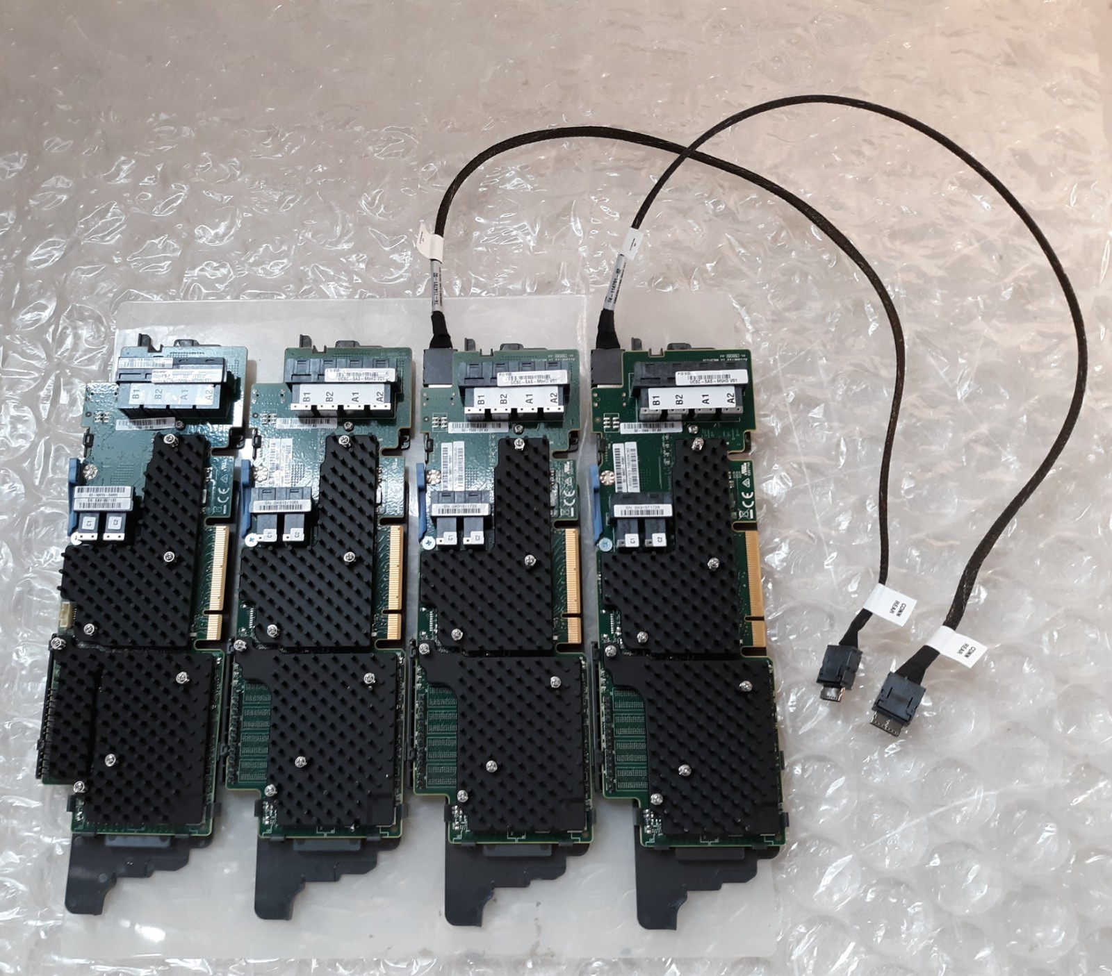 Lot of 4 Cisco UCSC-SAS-M5HD UCS 12Gbps SAS HBA Controllers w/ 2x Cables