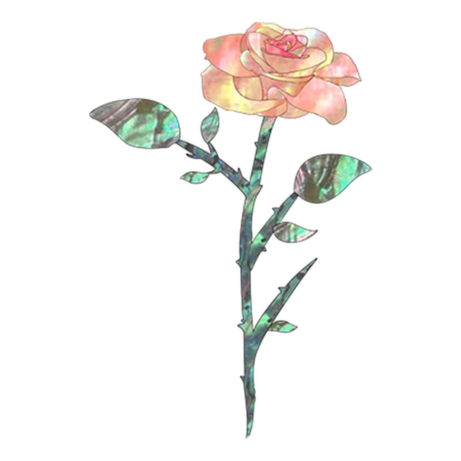Guitar Headstock Sticker Rose Flower Learners Gifts Brass Guitar PVC Guitar