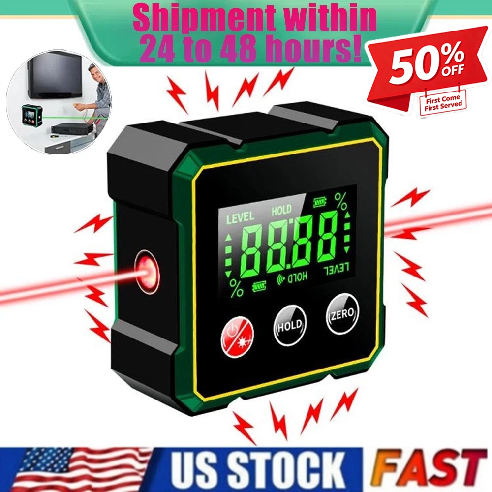 Magnetic Digital Angle Gauge Digital Display Inclinometer Angle Finder Tool