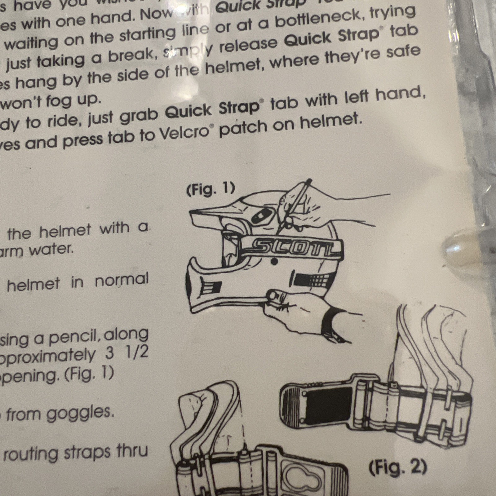 Quick Strap Goggle Straps One Hand Use New
