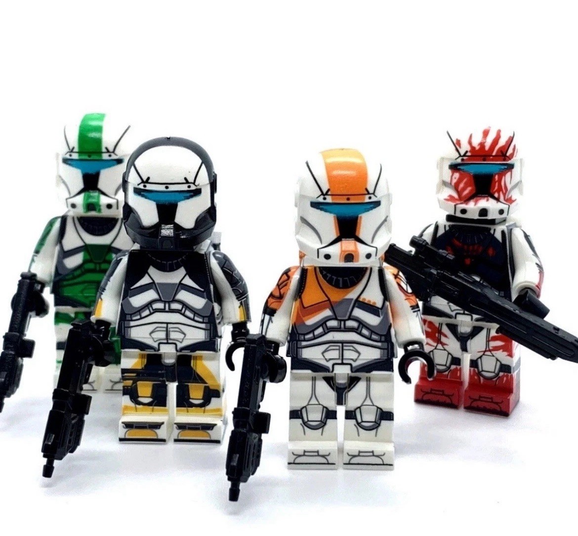 Custom Delta Squad Boss Fixer Scorch Sev Minifigures – Clone Commandos Set