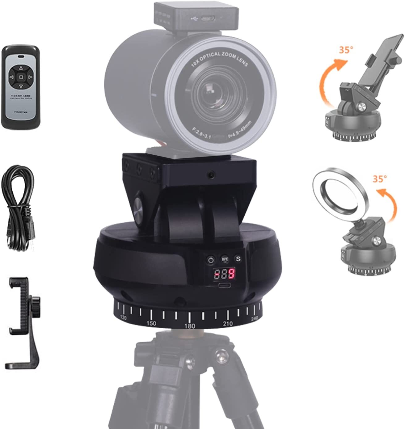YT-1200 Face AI Smart Tracking Pan Tilt Auto Motorized Panoramic Head for DSLR