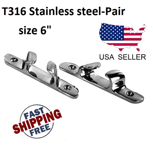 Type 316 Stainless Steel Heavy Duty Bow Chocks 6" ~ Pair