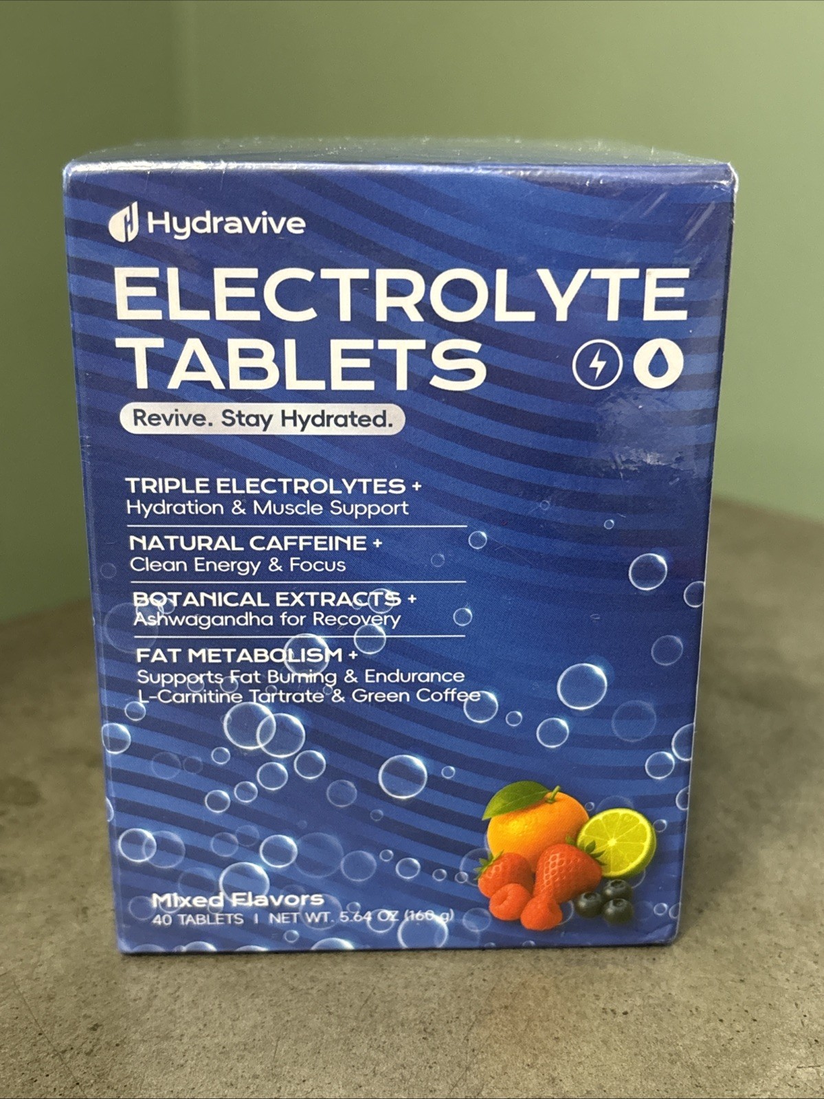 Hydravive Electrolyte Tablets Zero Sugar Hydration Drink 40 Ct. Mixed Flavors