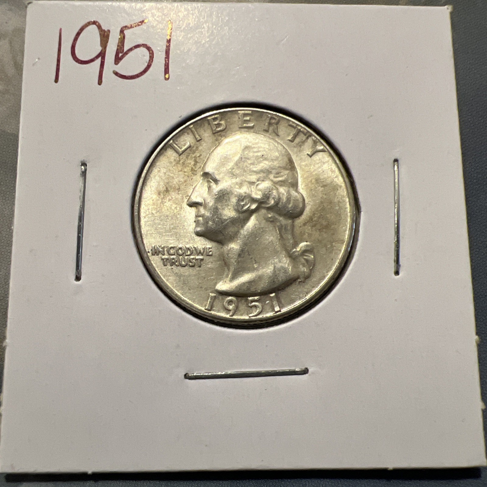 1951 Washington Quarter BU Uncirculated Mint State 90% Silver 25c US Coin