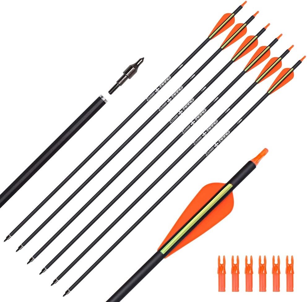 Carbon Arrow Hunting Arrows 26 28 30 Inch with 100 Grian 6pcs 28 inch