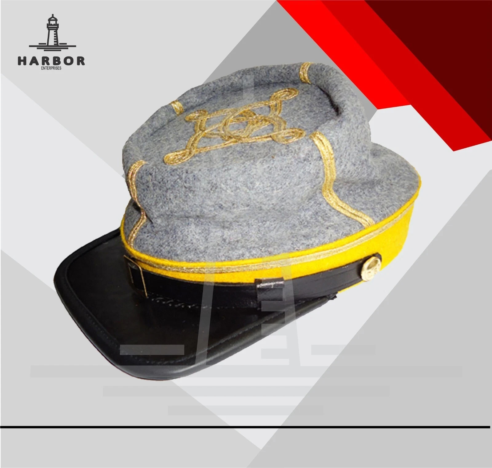 Confederate Cavalry Captain Kepi - American Civil War, All Sizes