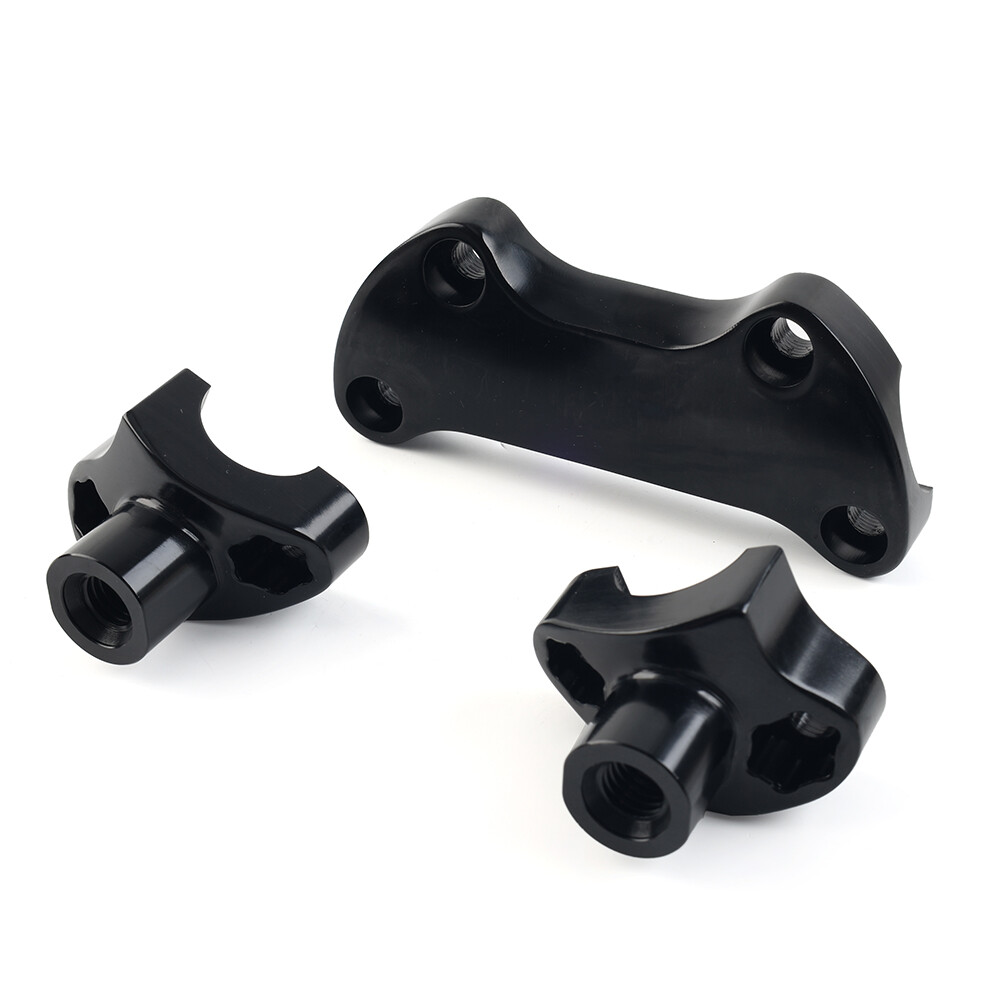 1.7"Handlebar Risers Top Clamp For Harley-Davidson Dyna Street bob Softail Black