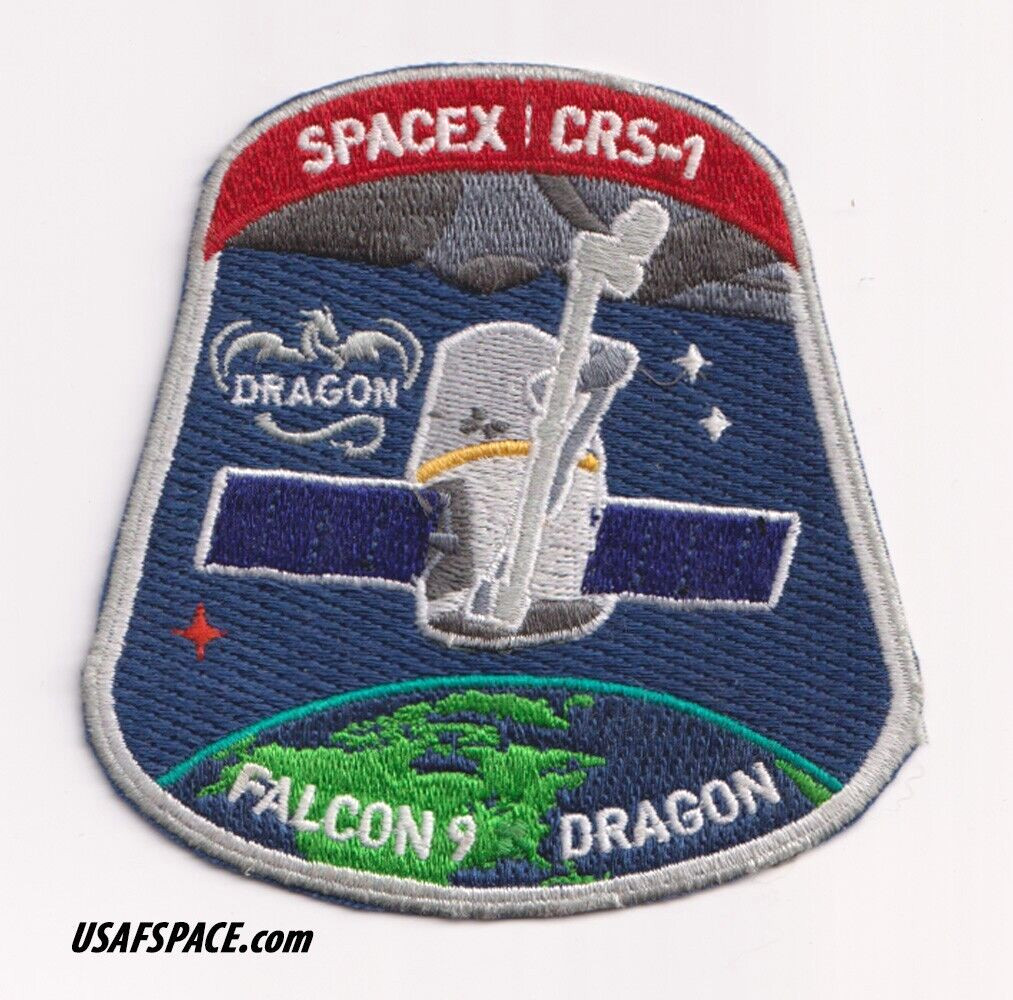 Original CRS-1 SPACEX Mission FALCON 9 DRAGON ISS NASA RESUPPLY A-B Emblem PATCH