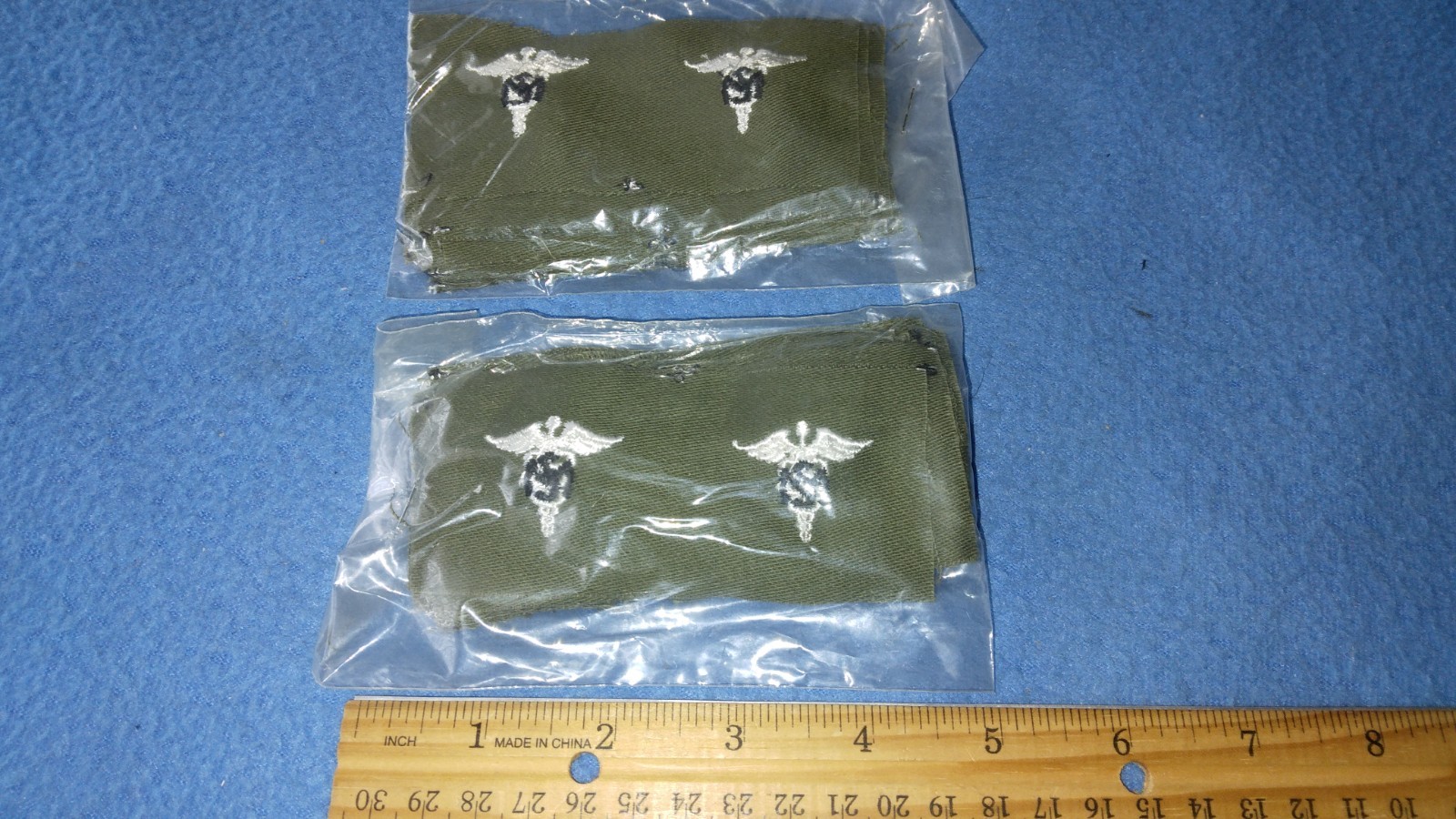 BUNDLES OF 24 PAIRS - VIETNAM ERA - MEDICAL SERVICES Sew-On Patches - NEW
