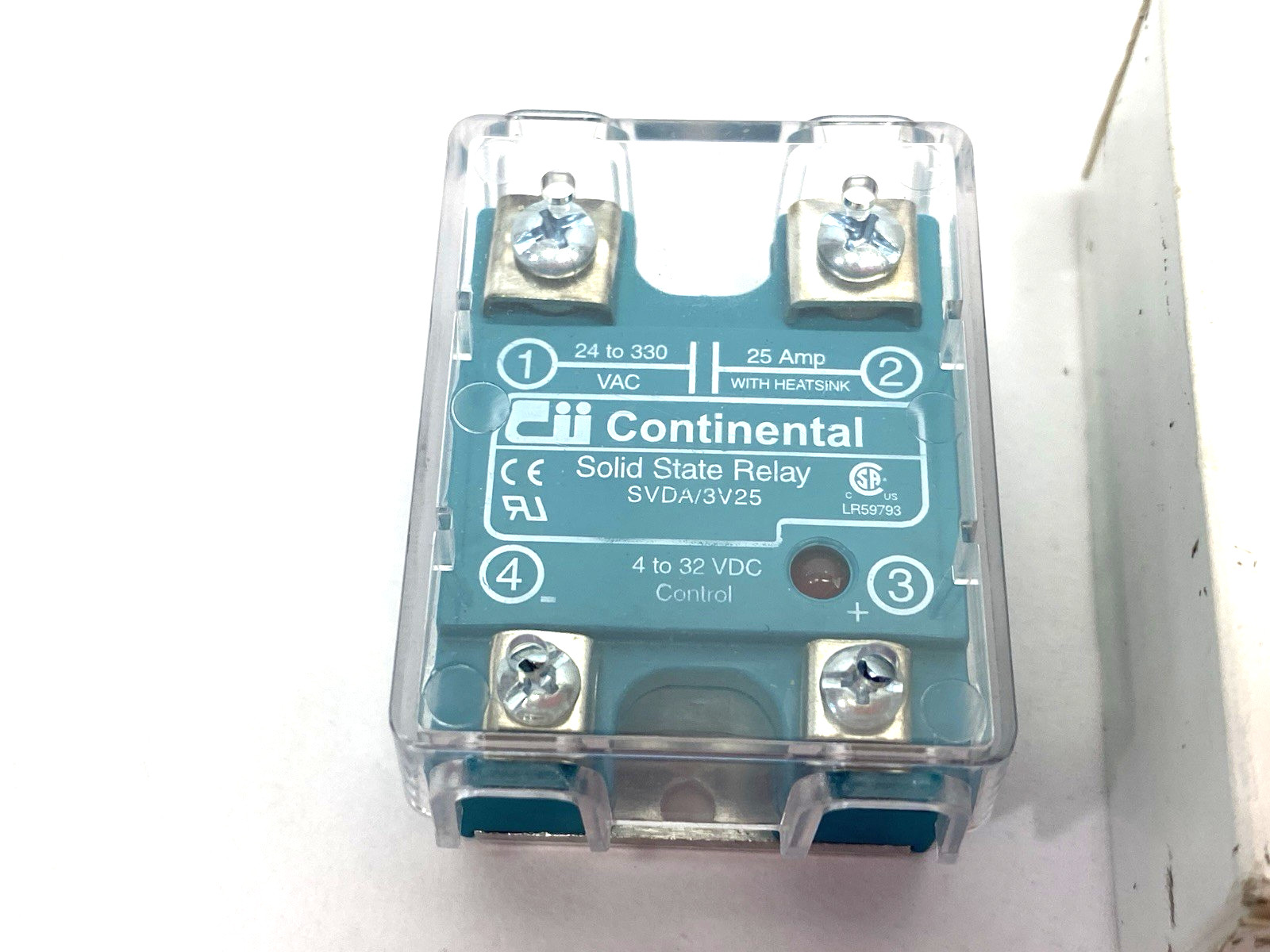 Continental SVDA/3V25 Solid State Relay 24 to 330 VAC 25Amp