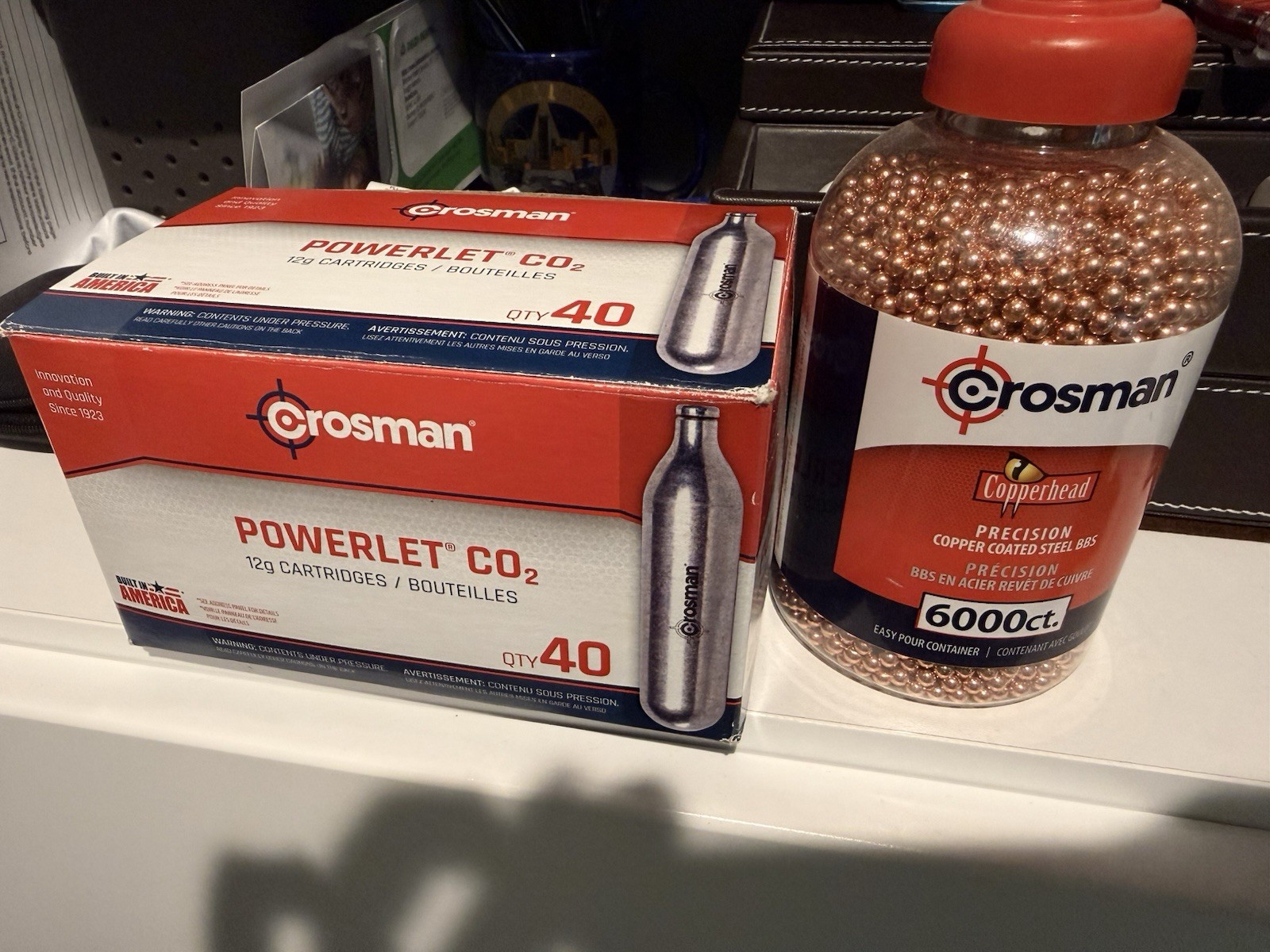 Crosman 12g CO2 30 Cartridges  & 6000 BB Pellet Bottle