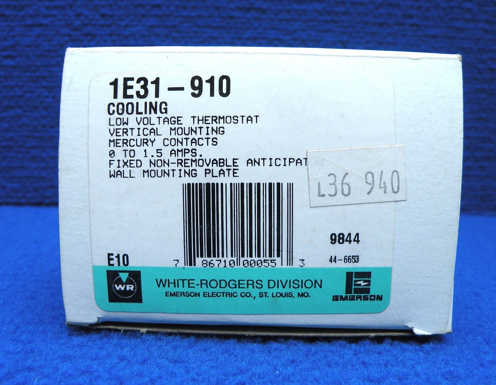 New White Rodgers/Emerson Heating Thermostat 1E31-910