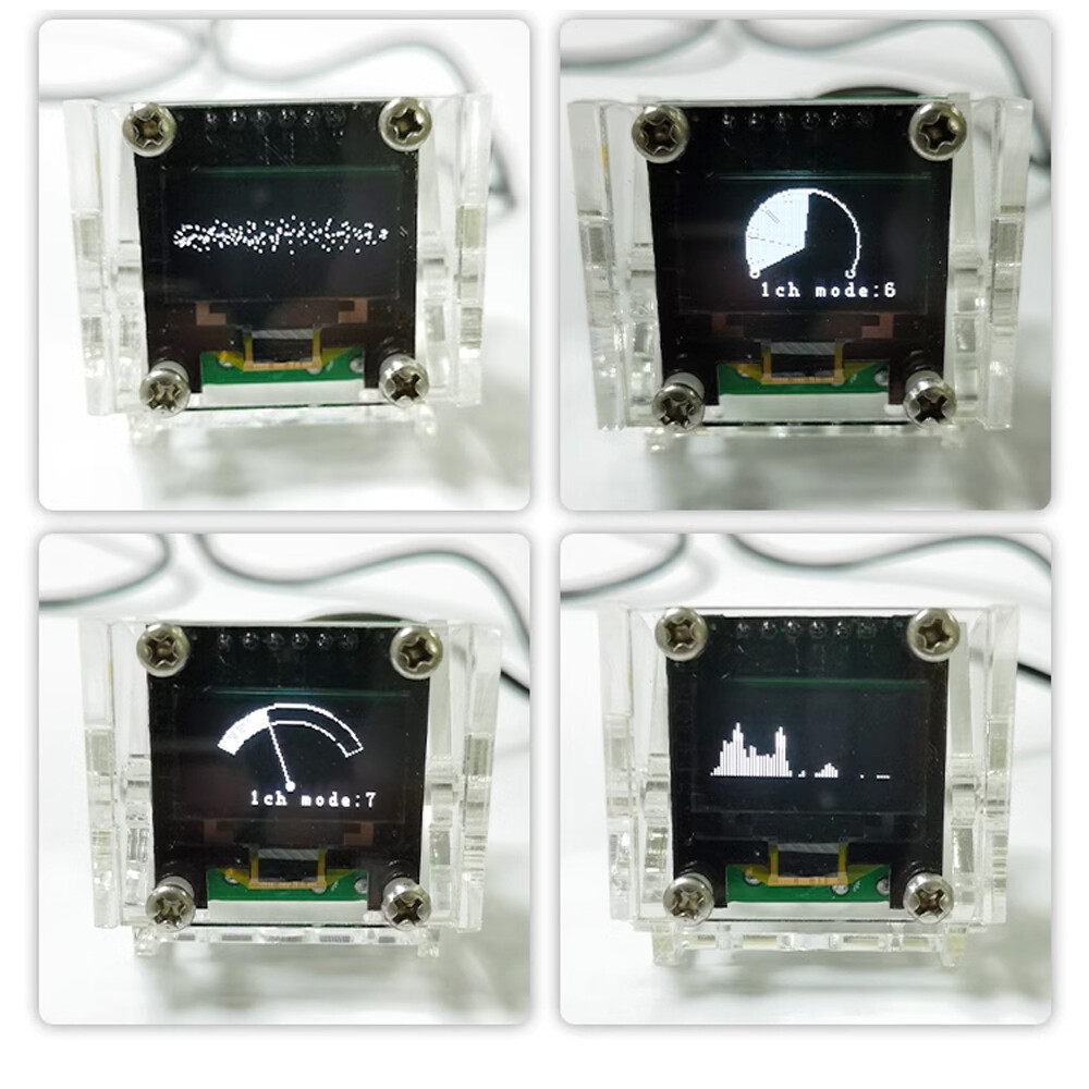 OLED Mini Music Spectrum Display Analyzer Audio Level Indicator VU Meter 8 Types