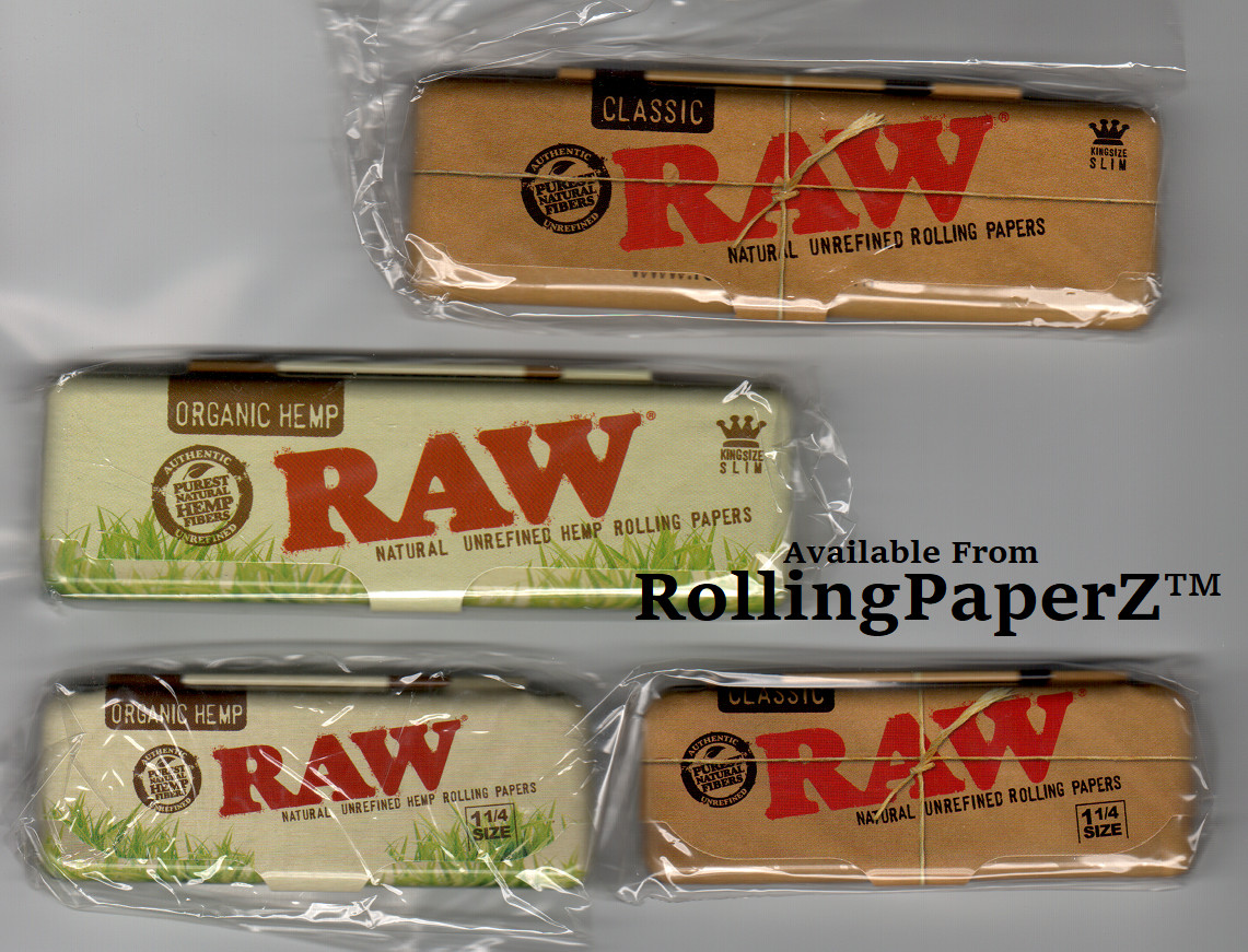 RAW Metal Rolling Papers Pack Protectors - Complete Set - Classic & Organic Hemp