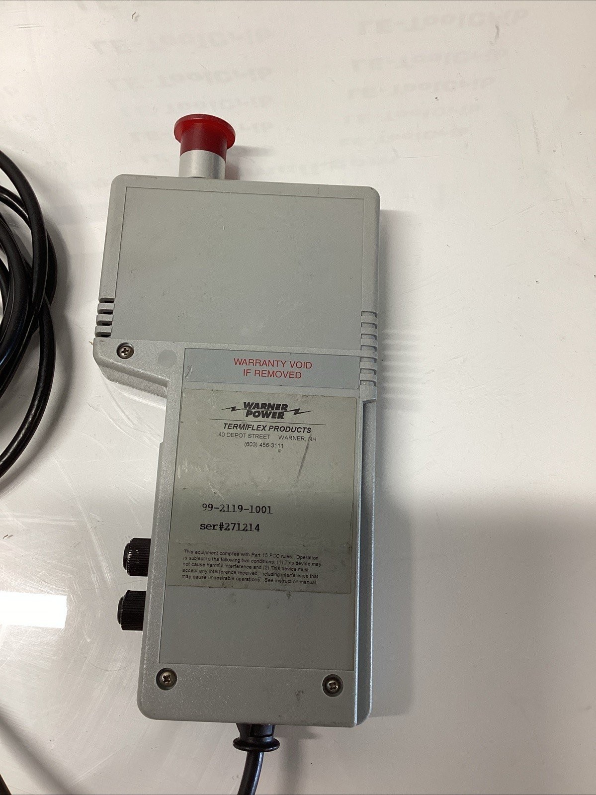 WARNER POWER / TERMIFLEX PRODUCTS TEACH PENDANDT RS-422 L-158