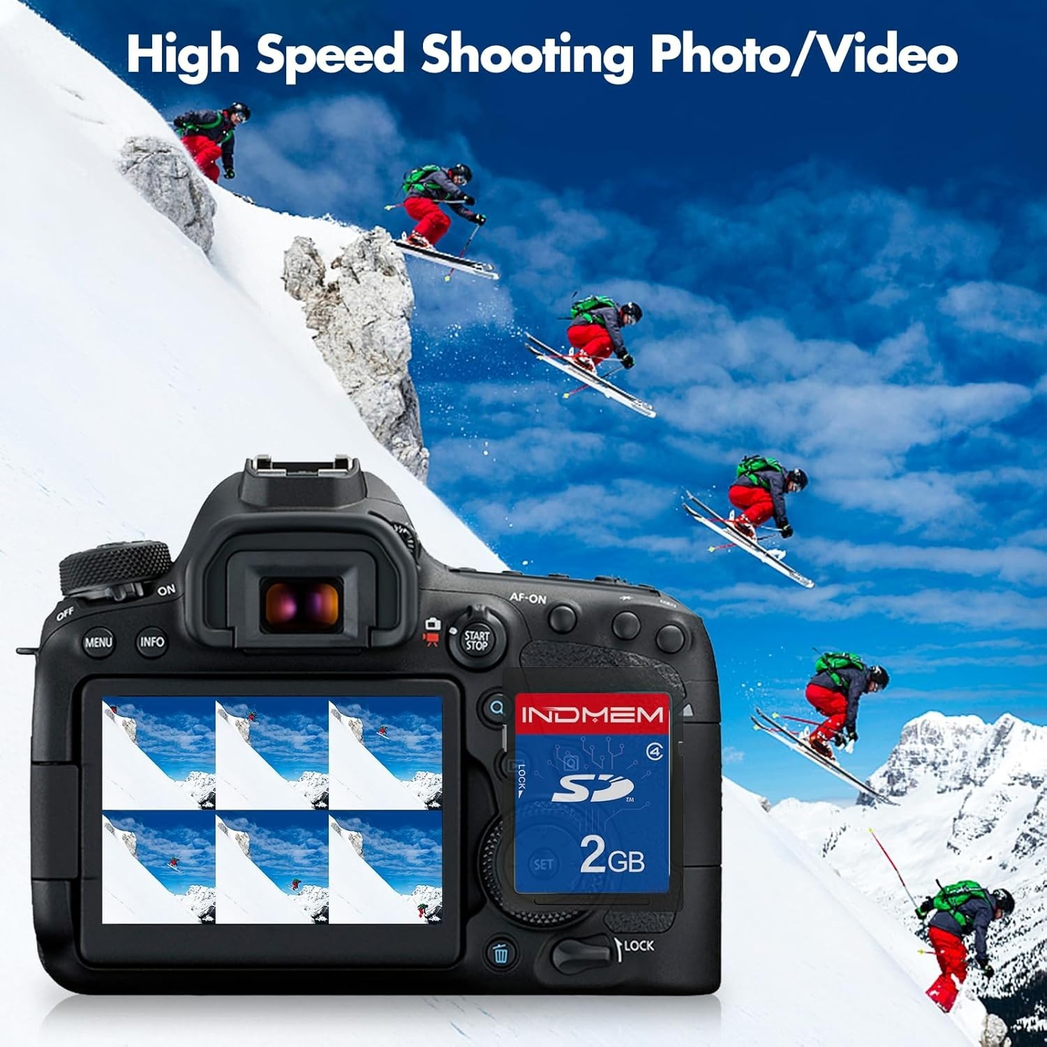 INDMEM 2GB Temperature-Proof Class 4 SD Card for High-Speed Device Storage