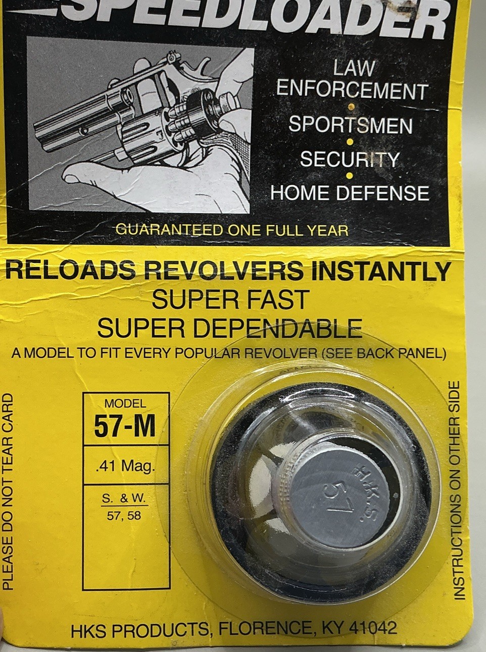 HKS 57-M Speed Loader 6 Shot 41 Magnum l Fits S&W 57 58 Ruger 41 Mag New