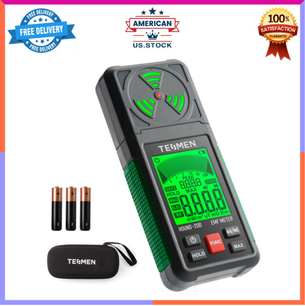 TESMEN Hound-200 Portable EMF Detector 3-in-1 EF RF MF Radiation WiFi Signal