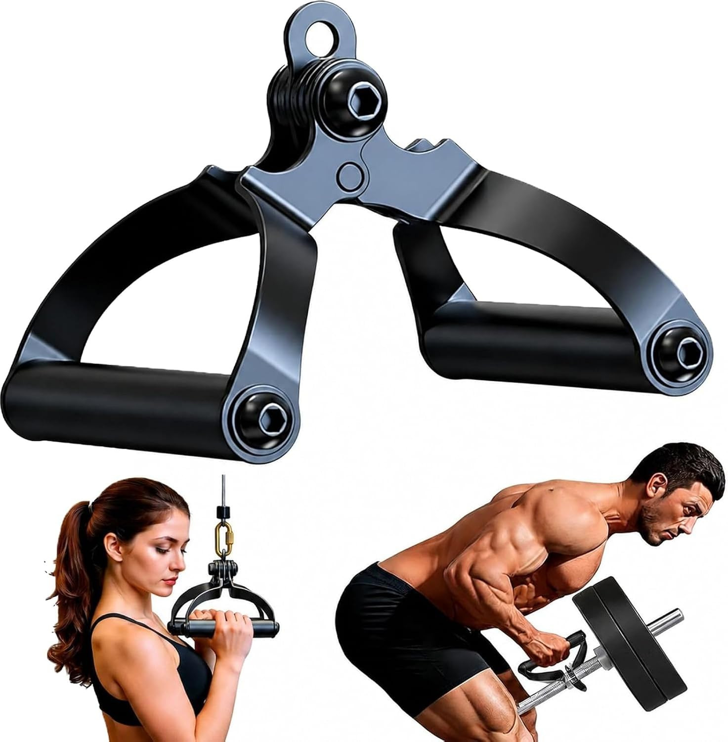 V Bar Landmine Handle Attachment - Adjustable T Bar Row Attachment, T Bar Handle