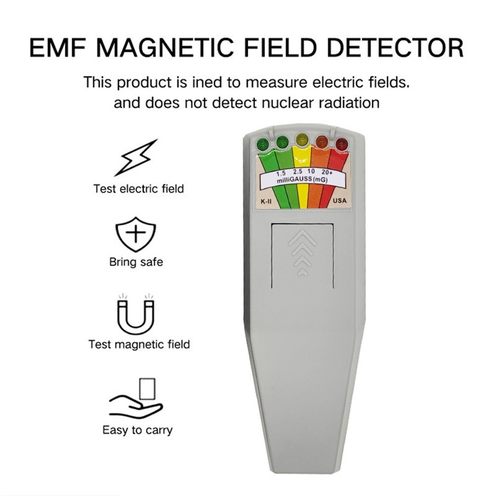 K2 Digital Electromagnetic Field Tester Handheld 5 LED EMF Meter for1968