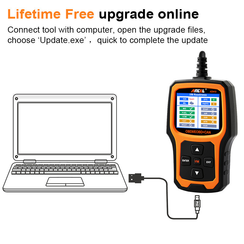 Car OBD Code Reader Clear Code OBD2 Scanner Check Engine Light Tool ANCEL AD410