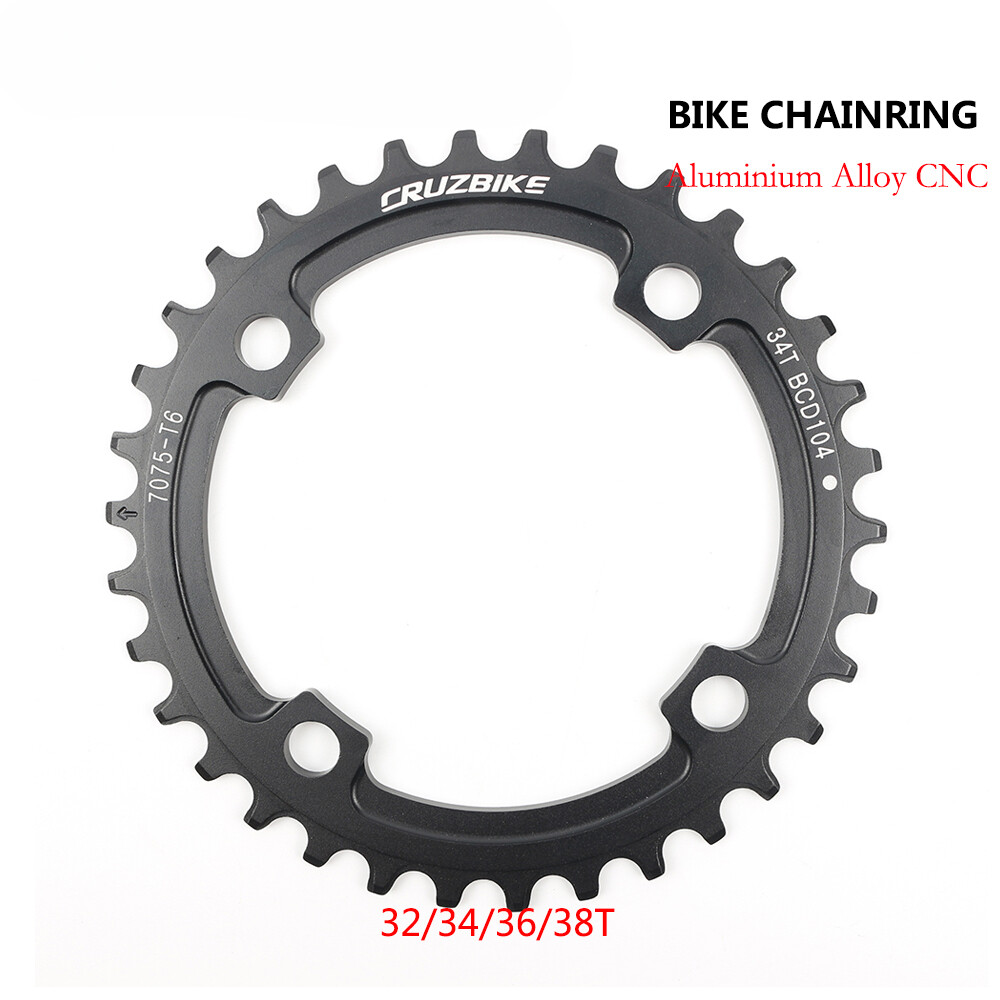 MTB Bicycle Round Chainwheel BCD104 32T/34T/36T/38T Narrow Width Tooth Chainring