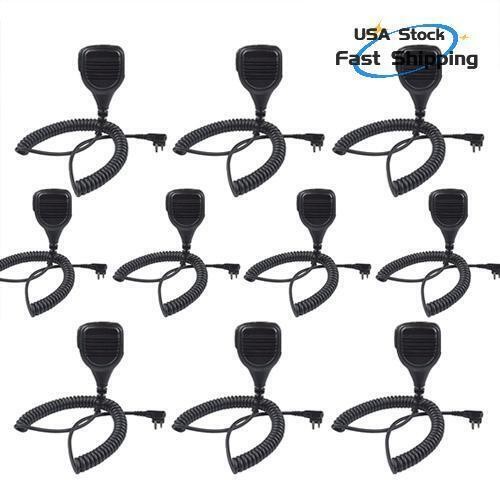 10PCS 2PIN Speaker Microphone For GP88 CP110 BPR40 PR400 RDV2020 RDV2080D Radio