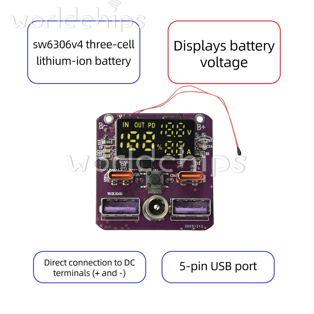 4S PD 100W Bidirectional Fast Charging Module Charging Discharging Board 20V 5A