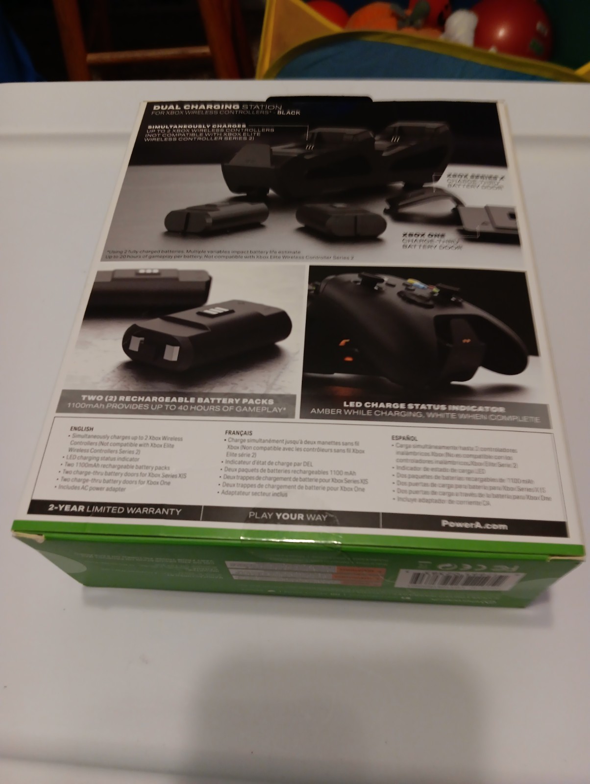 PowerA Dual XBox Wireless Controller Charging Station w/ Batteries - NEW