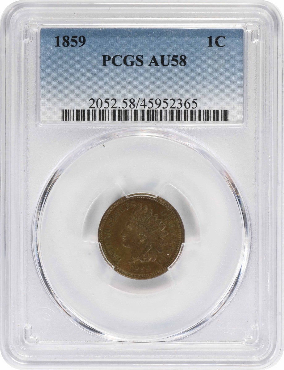 1859 Indian Cent AU58 PCGS