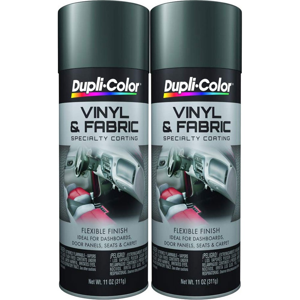 Duplicolor HVP111 (2 Pack), Vinyl & Fabric Spray Paint, Charcoal Gray, 11oz