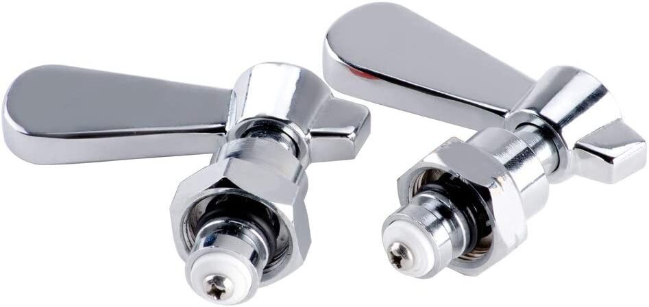 Faucet Repair Kit with Handles and Stems for Wall Mount Faucets