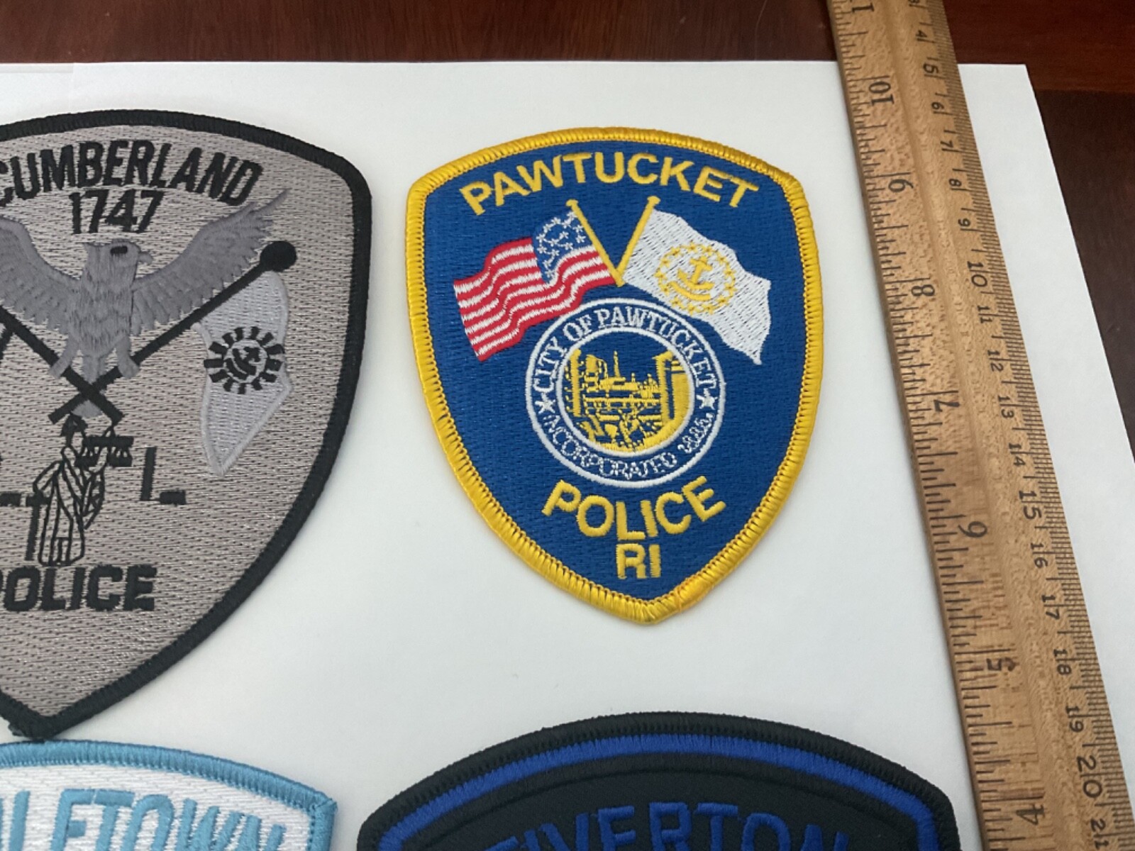 Police collectors patch set Rhode Island 6 pieces full size