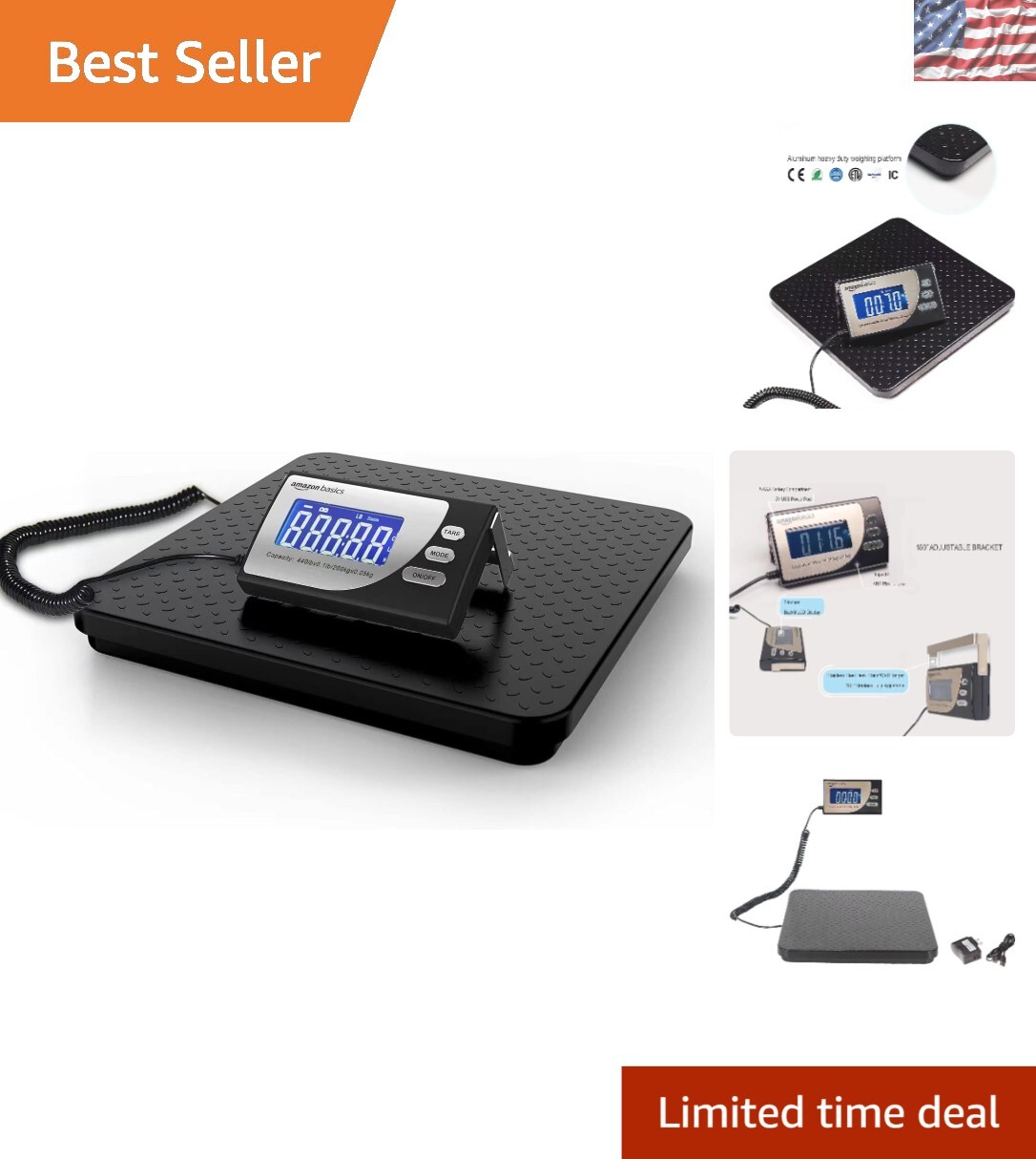 Reliable Digital Postal Scale – Heavy Duty 440 lb Capacity, Perfect for Shipping