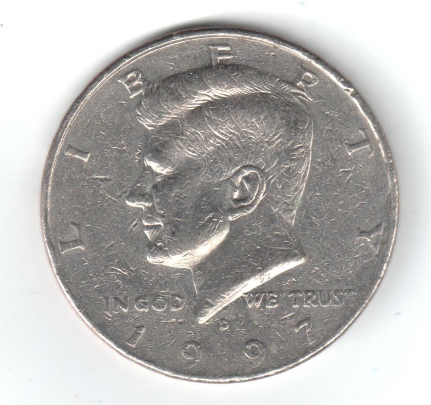 1997 D KENNEDY JFK HALF DOLLAR  AVERAGE CIRCULATED - FREE SHIPPING!