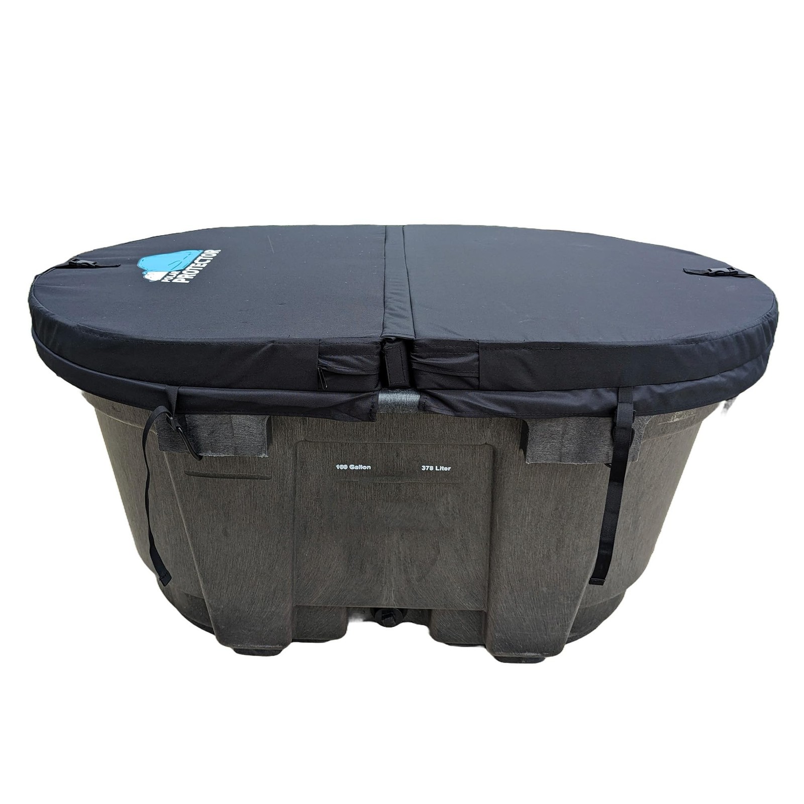 -100 Gallon Oval Stock Tank Hot Tub Cover - Insulated Ice Water Therapy Ice B...