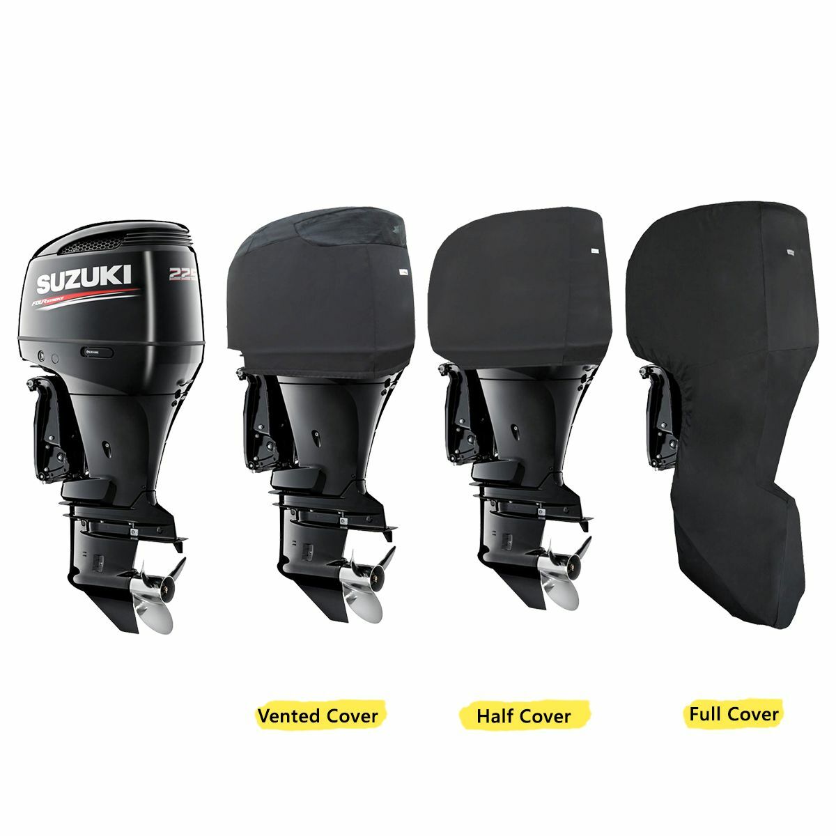 Oceansouth Outboard Cover for Suzuki DF200, DF225, DF250 (V6 3.6L) 2003>