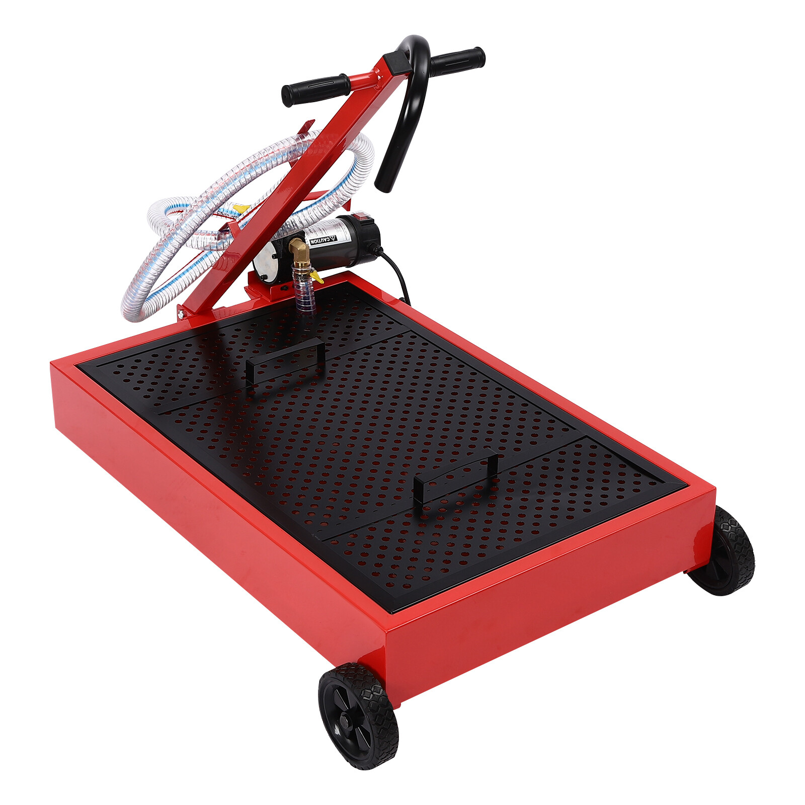 17Gallon Portable Oil Drain with Pump Truck Oil Drain Low Profile Oil Change Pan