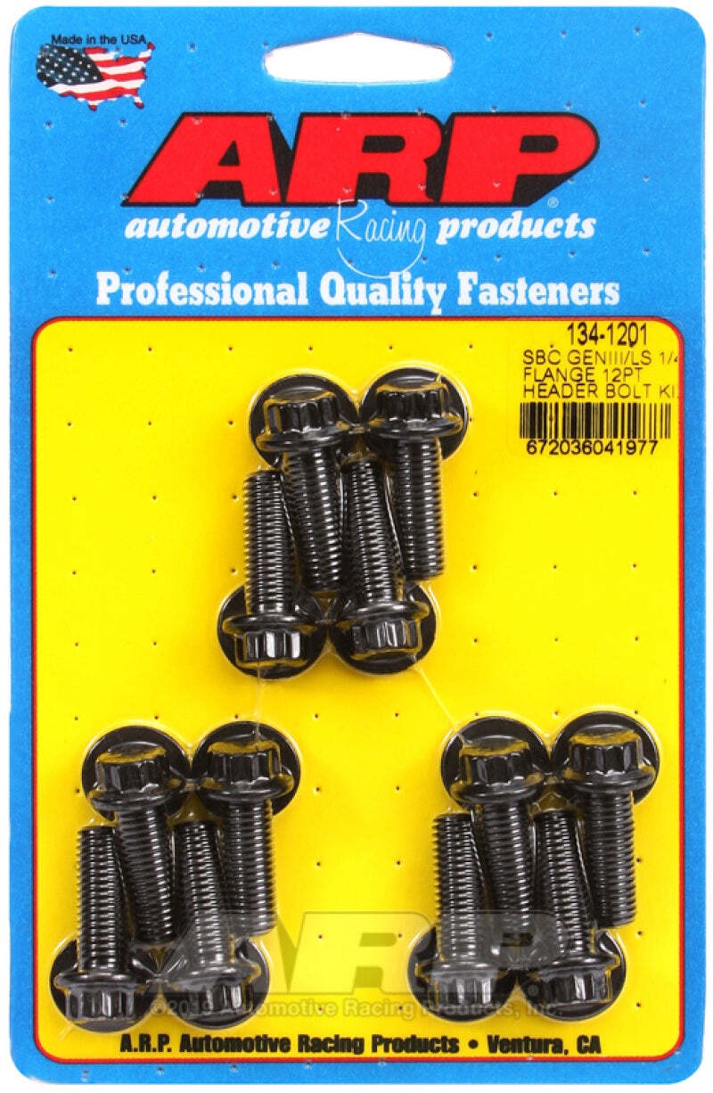 ARP 134-1201 SBC/GENII LS 1/4 Flange 12pt Header Bolt Kit