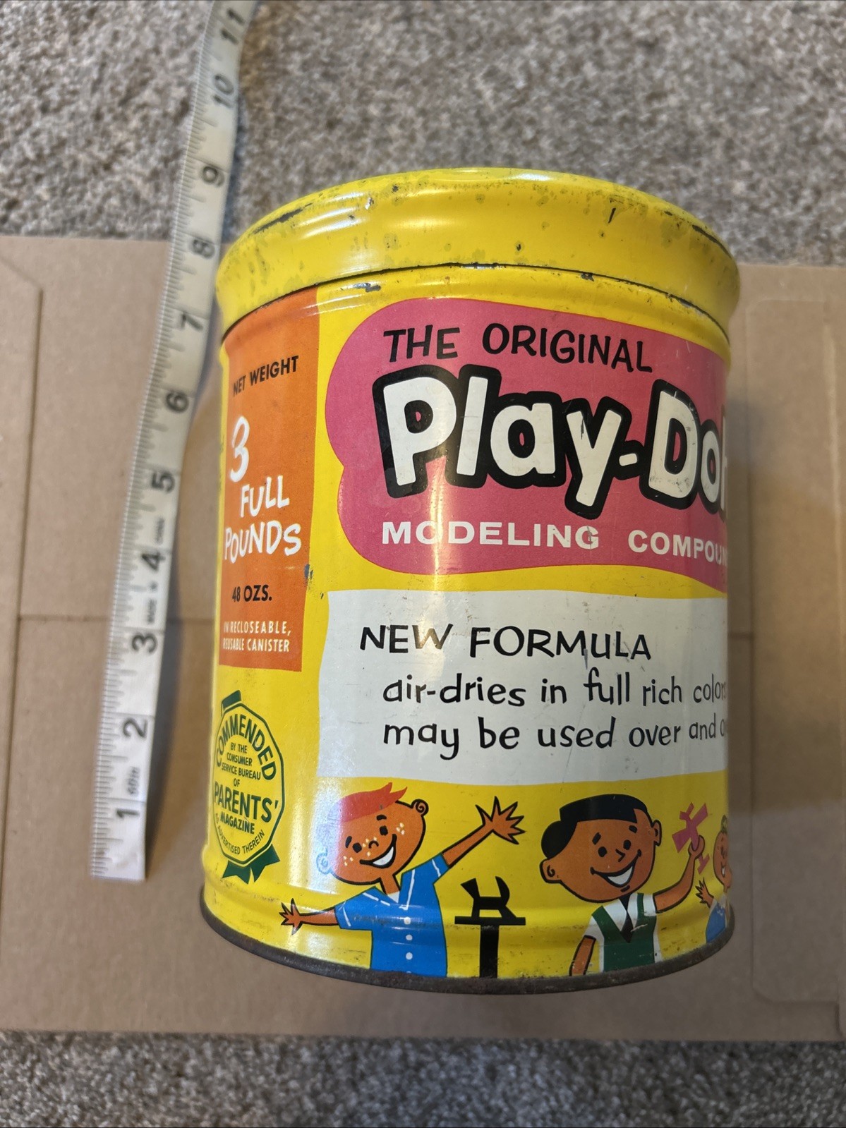 Play-Doh Vintage tin can, 1960, 3lb Play-doh For Classrooms