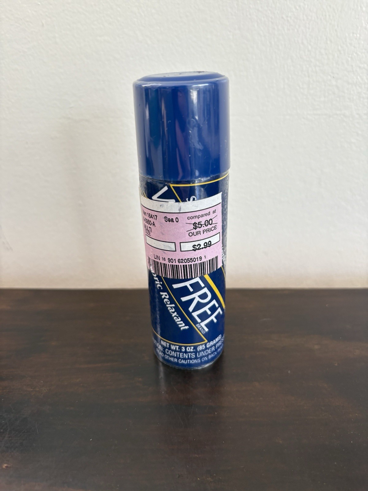 VTG 1987 Wrinkle Free Brand Fabric Relaxant Spray Away Wrinkles New 3oz