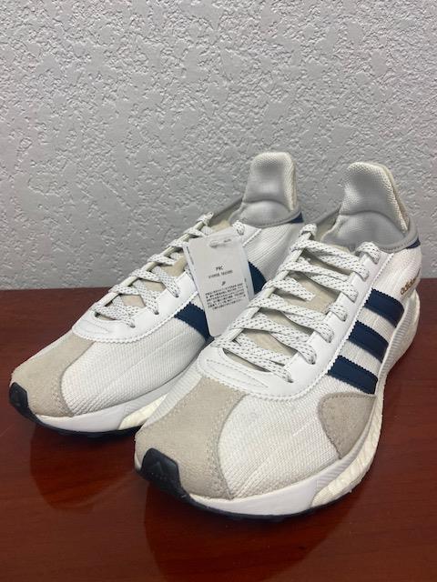 [FZ0551] Mens Adidas Tokio Solar HM White Navy Black Sneaker - Discoloring