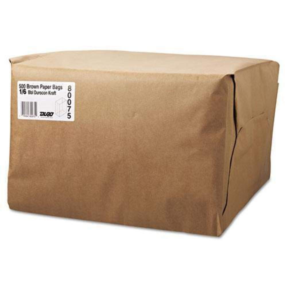 Sturdy Brown Gusseted Paper Grocery Bags with Self Opening Thumb Notches 100 ...